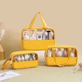 thumbnail image 5 of Conjunto de 3 piezas, bolsa de almacenamiento multifuncional de viaje impermeable transparente portátil, bolsa de lavado a cuadros para mujer, 5 of 5