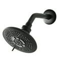 thumbnail image 5 of Mainstays 6-Setting Large Shower Head, Matte Black, 5 of 15