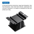 thumbnail image 4 of Uxcell Aluminum Heat Sink 10A-40A Black SSR Dissipation Heat Sink for Single Phase Solid State Relay, 3 Pcs, 4 of 4
