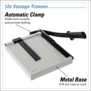 Dahle Vantage 12e Paper Trimmer، 12 Cut، 15 Sheet Max، Metal Base w / Adjustable Guide، Paper Cutter