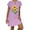 Purple, variant on lcziwo Casual Summer Dresses for Women Linen Sunflower Print Short Sleeve Vacation Dress Flowy Casual Beach V Neck Dress Pink L
