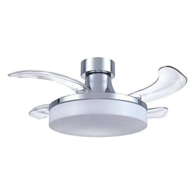 Fanaway 3550719 36 in. Mya Chrome & Clear Ceiling Fan