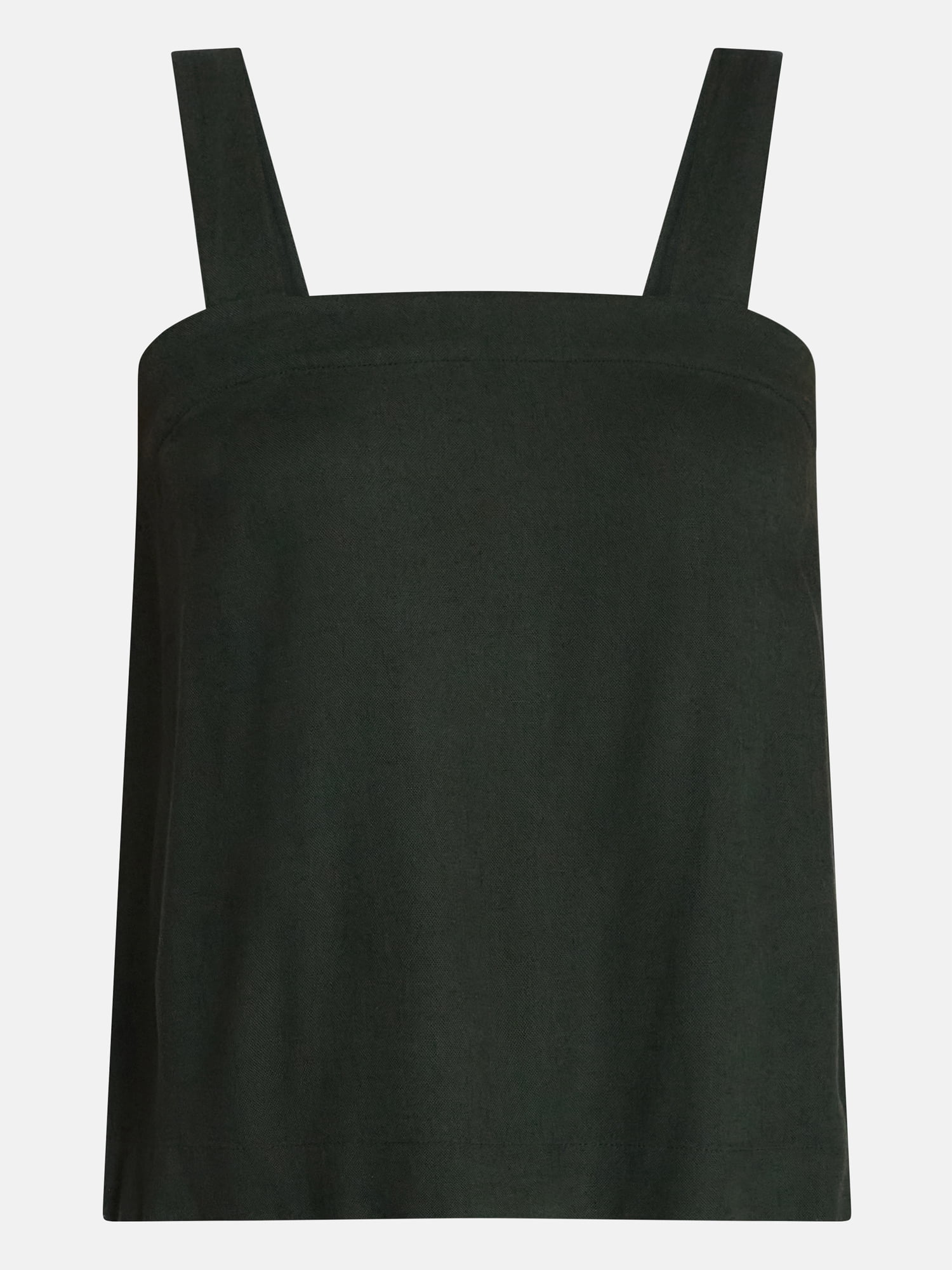 Time and Tru Women's Linen Blend Square Neck Tank Top, Sizes XS-XXXL