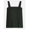 thumbnail image 6 of Time and Tru Women's Linen Blend Square Neck Tank Top, Sizes XS-XXXL, 6 of 6