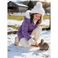 thumbnail image 4 of Wantdo Big Girl's Jacket Quilted Winter Coat Waterproof Jacket Puffer Jacket Light Purple 18/20, 4 of 10