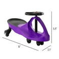 thumbnail image 2 of Rockin? Rollers' Kids' Ride-On Wiggle Car Toy for Ages 3+ (Purple/Black), 2 of 6