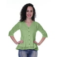 thumbnail image 1 of Moomaya Blouse Ethnique en Coton Peplum Col en V pour Femmes, 1 of 6