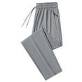 thumbnail image 3 of Zylarhe Casual Pants for Men Men's Fashionable Elastic Loose Pants Casual Ice Silk Elastic Straight Leg Pants Jogging Sports, 3 of 5