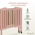 thumbnail image 6 of Dream On Me 2-in-1 Folding Portable Mini Crib in Dusty Pink, Mattress Pad Included, Easy to Fold and Store Baby Crib, Two Adjustable Mattress Height positions Convertible Crib, 6 of 6
