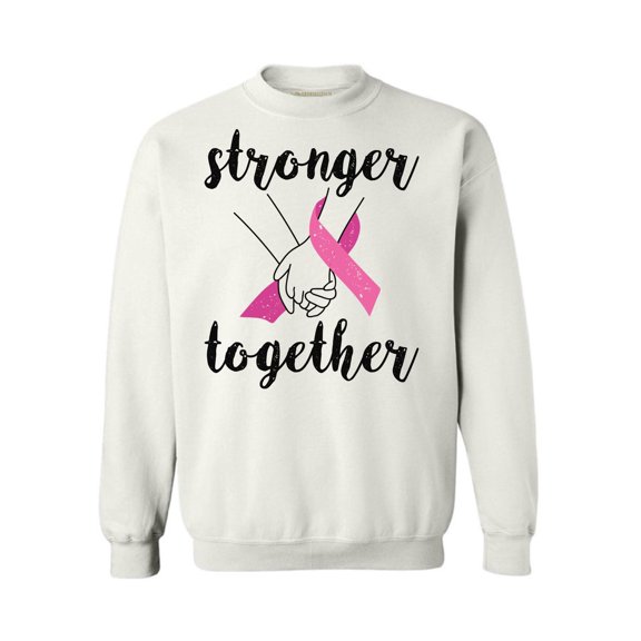 Awkward Styles Breast Cancer Crewneck Sweater Stronger Together Sweatshirts