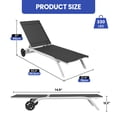 thumbnail image 6 of ModFusion Metal One-Piece Outdoor Beach Chair Set, Gray, Adjustable, Waterproof, 330 lbs Capacity, 6 of 8