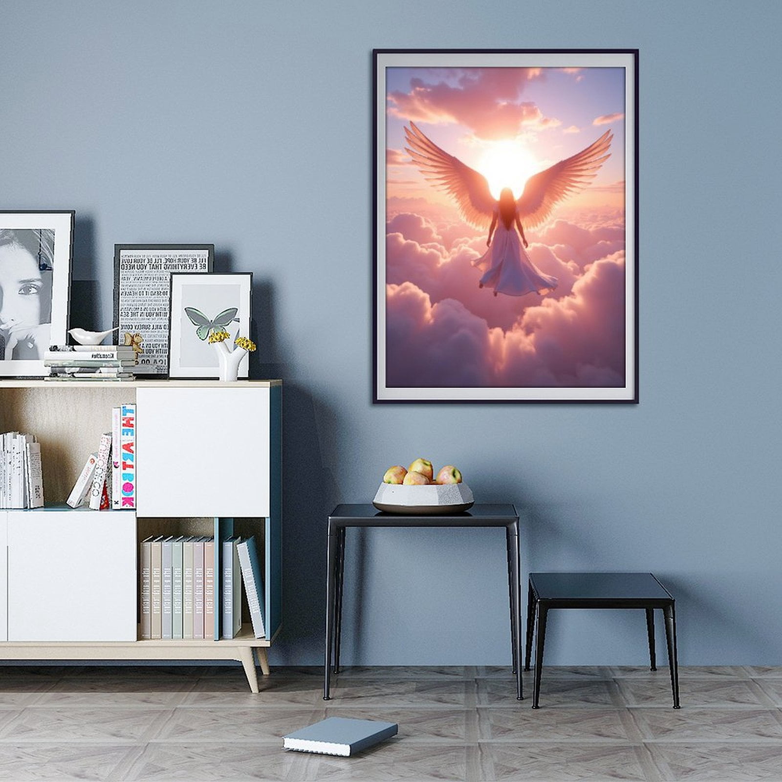 Diamond Art Kits for Adults - 5d Angel In Clouds With Sunlight Diamond Painting for Adults, Diamond Art for Adults Beginners, Diamond Painting Kits for Adults for Home Wall Decor