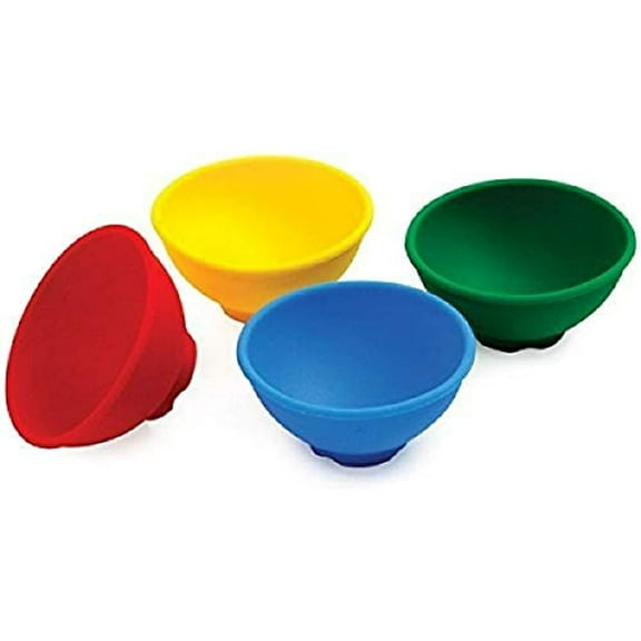 Norpro Set of 4 Mini Silicone Pinch Bowls, Assorted Colors
