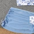 thumbnail image 5 of Staki Little Girl Bathing Suit Girl's 3 Pack Bikini Set Swimwear Bathing Suit Swimsuit with Cover Up 7Y 8Y 9Y(Blue,11-12 Years), 5 of 6