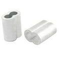 thumbnail image 1 of Unique Bargains 2pcs Silver Tone Aluminum Sleeve for 3/8' Steel Wire Rope Swage Clip, 1 of 1