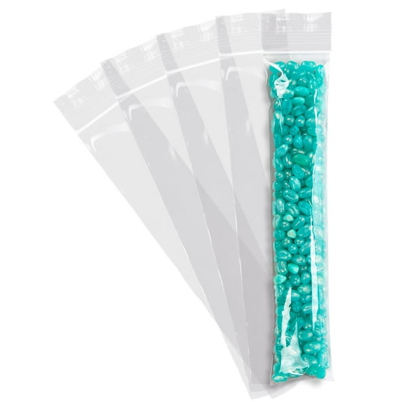 Clear Plastic Zipper Bags, 2 Mil Reclosable Poly, 1000 Count, 2 x 12 in