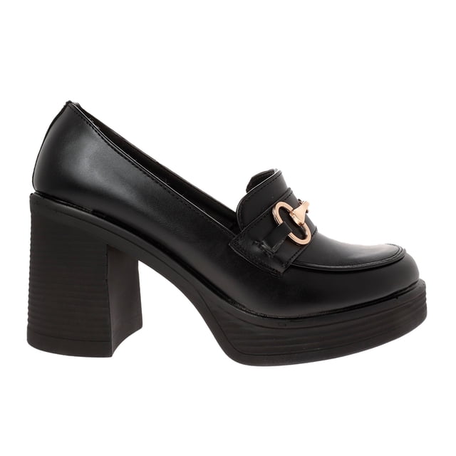 Mocasín Becky color negro con doble plataforma 22.0 Dorothy Gaynor Mocasín Becky color negro con doble plataforma 22.0