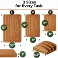 thumbnail image 4 of Set de 3 tablas de cortar de bambú Woodenhouse con soporte, 4 of 7
