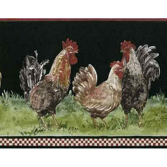 879693 Roosters & Hens Wallpaper Border CH49073b