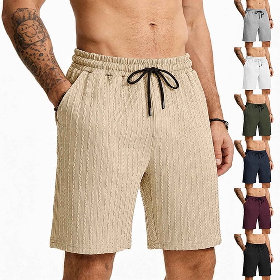 EOYWHK Men Shorts Athletic with Pockets Elastic Waist Athletic Shorts for Men Soft Lightweight Breathable for Basketball Running Gym Active Army Green, Size L