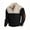 #03 Black, variant on Men's Corduroy Henley Sweatshirts Long Sleeve Color Block Stand Collar Casual Pullover Sweatshirts for Men Daily Wear 2026,M,Brown