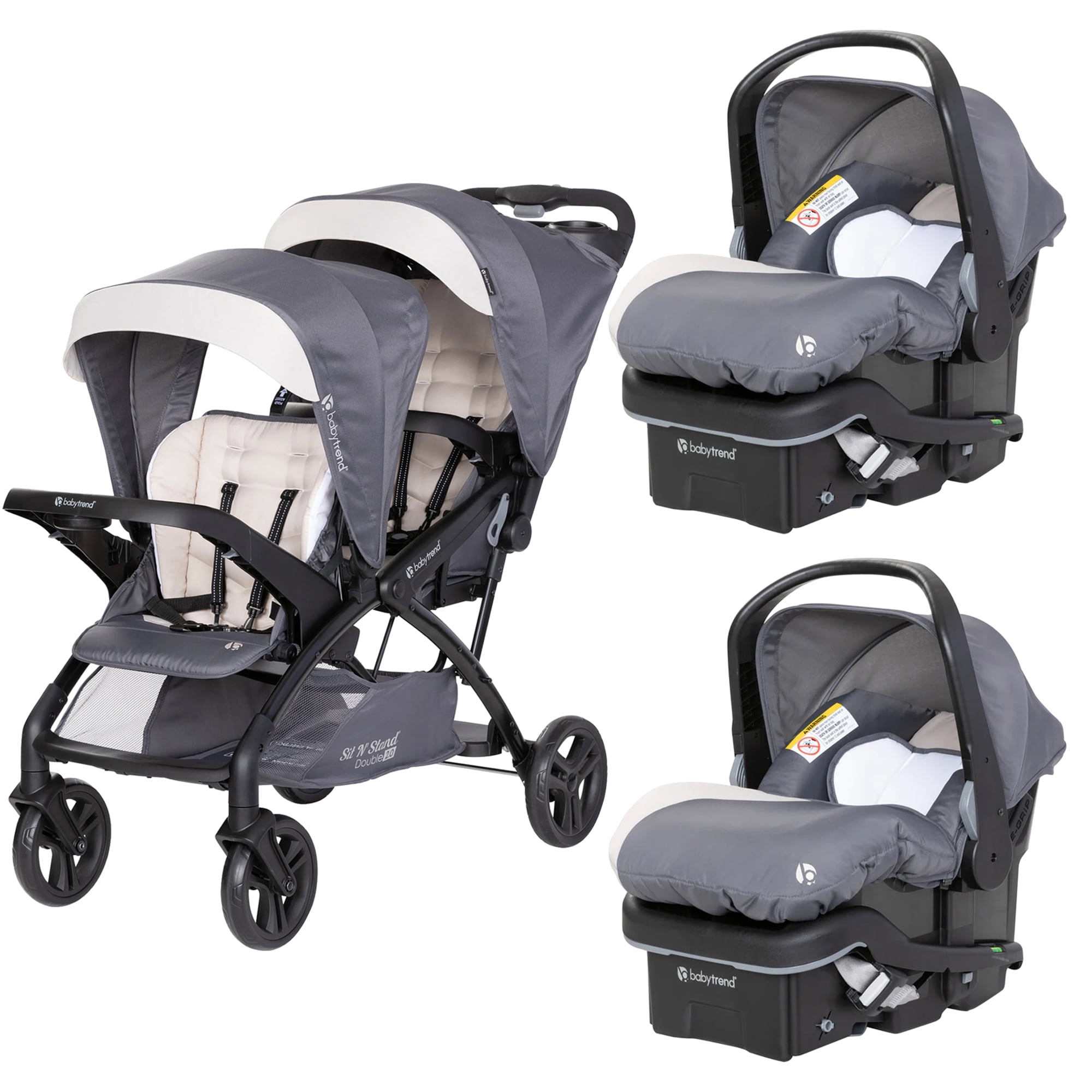 Baby Trend Sit N Stand Double Stroller & EZLift Car Seat (2 Pack