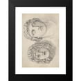 thumbnail image 2 of John Flaxman 11x14 Black Modern Framed Museum Art Print Titled - A Roman Tragic Mask and a Male Head (1787), 2 of 5