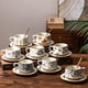 thumbnail image 3 of Juego de taza de café/té de cerámica vintage con hortensias y platillo, 3 of 6