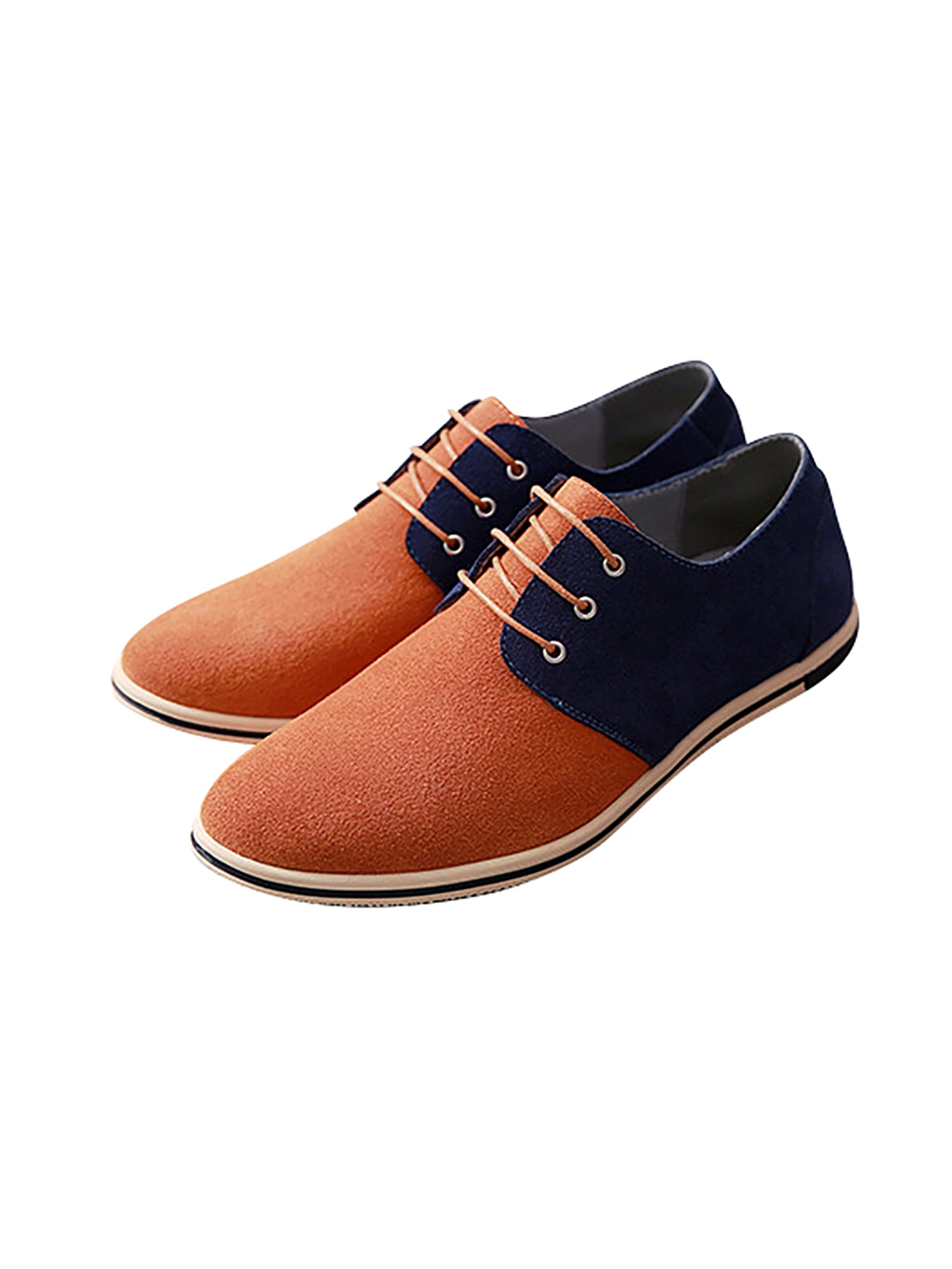 Details about   New Mens Dress Oxfords Flat Round Toe Leather Vintage Casual Work Business Shoes 