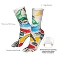 thumbnail image 4 of Salouo Colorful Abstract Bumper Cars Pattern Fun Novelty Crew Socks,Casual Athletic Socks Neutral Socks, 4 of 7