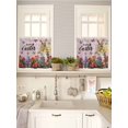 thumbnail image 5 of Spring Easter Bunny 2 Panel Kitchen Curtains for Small Windows, Pink Wooden Red Floral Easter Eggs Bathroom Tier Curtain, Short Window Treatment for Bedroom/Living Room 55"x36", 5 of 6