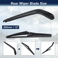 thumbnail image 2 of Unique Bargains 305mm 12' Rear Window Windshield Wiper Blade Arm Set for 1999-2004 for Toyota Yaris, 2 of 4