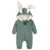 

New Born Baby Boy Romper Boys Romper Solid Ear Baby Zipper Clothes Jumpsuit Rabbit Hooded Girls Boys Romper&Jumpsuit Button up Romper