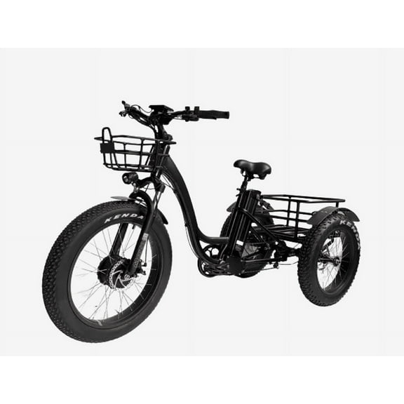 Fat Tire Folding Electric Recumbent Tricycle for Adults – Off-Road 3 Wheel Bike with Big Tires, 750W Motor, 7-Speed, All-Terrain Snow Trike