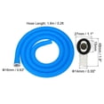 thumbnail image 2 of Kit de manguera de drenaje de aire acondicionado Uxcell de 5 pies, conector de drenaje universal con abrazadera, azul, 2 of 6