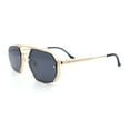 thumbnail image 6 of Metal Rim Geometric Octagonal Double Bridge Retro Hustler Luxe Sunglasses Gold - Black, 6 of 7
