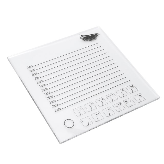 Paleta de pestañas, extensión de pestañas de 20x20 cm, paleta de pestañas de plástico, bandeja grande para pestañas, funcionalidad de alta precisión