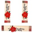 thumbnail image 1 of EeaseCA 3pcs Flower Patterned Fridgerator Handle Covers Protective Microwave Door Handle Cover Oven Door Handle Protector Christmas Decorations for Home (Flower Pattern), 1 of 8