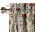 thumbnail image 4 of Mushroom Window Valance 3 Piece Set,Vintage Woodland Vanilla Print Decorative Curtains for Bedroom Kitchen Cafe,Brown, Style-10, 4 of 5
