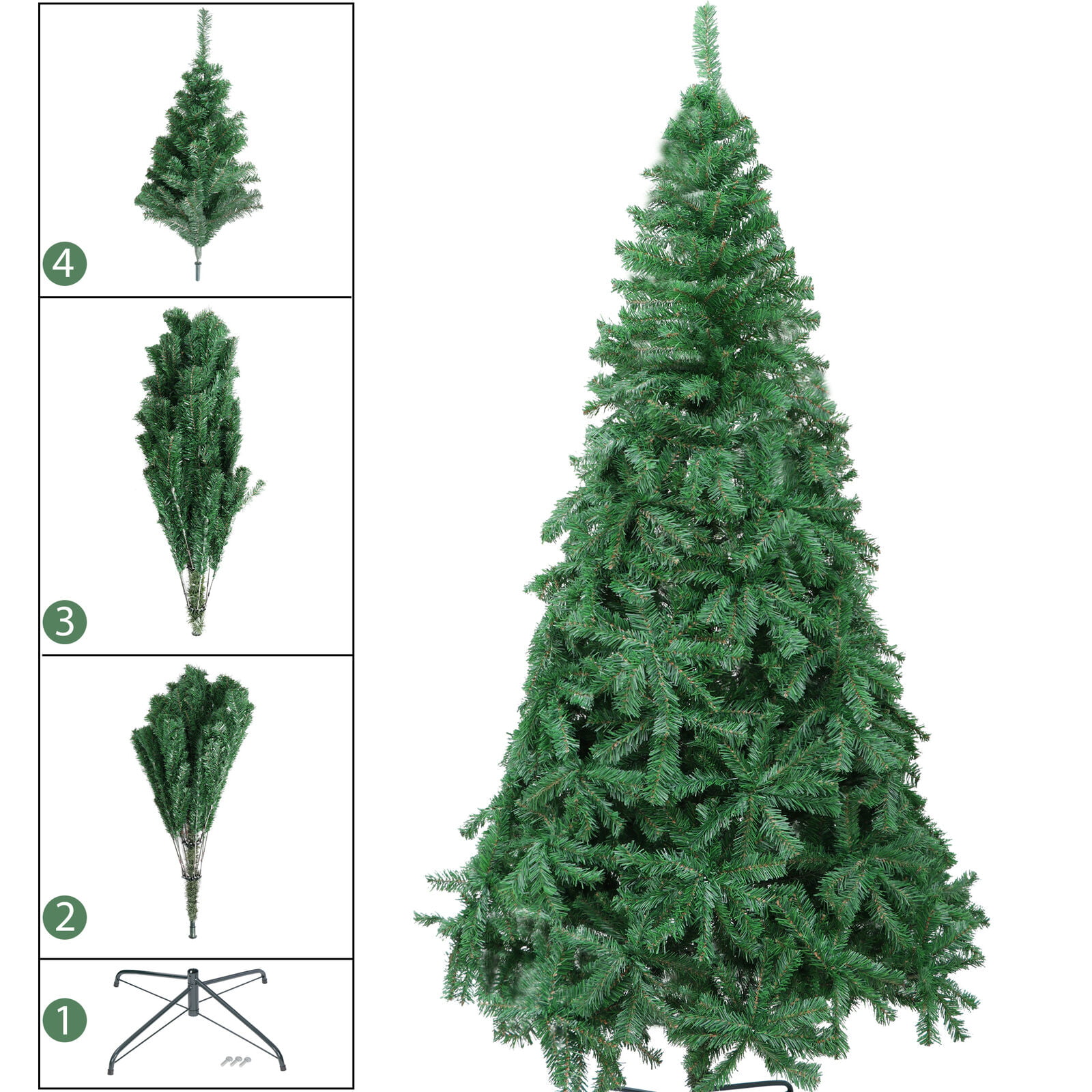 Details about   7.5 FT Premium Artificial Christmas Tree 1346 Tips Full Tree with Stand PVC 