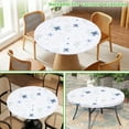 thumbnail image 2 of Tcwhniev Round Tablecloth for 40inch Diameter, Wipeable Polyester Table Cover, Elastic Edge, Decorative Table Cloths for Indoor or Outdoor, 2 of 7
