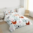 thumbnail image 3 of Homewish Kawaii Chicken 3-Piece Full Size Comforter Sets for Child Boys Girls,Chic Floral Flower Bedding Comforter Set,Cartoon Animal Lightweight Bedding Sets,Super Cozy Room Decor,Reversible, 3 of 8