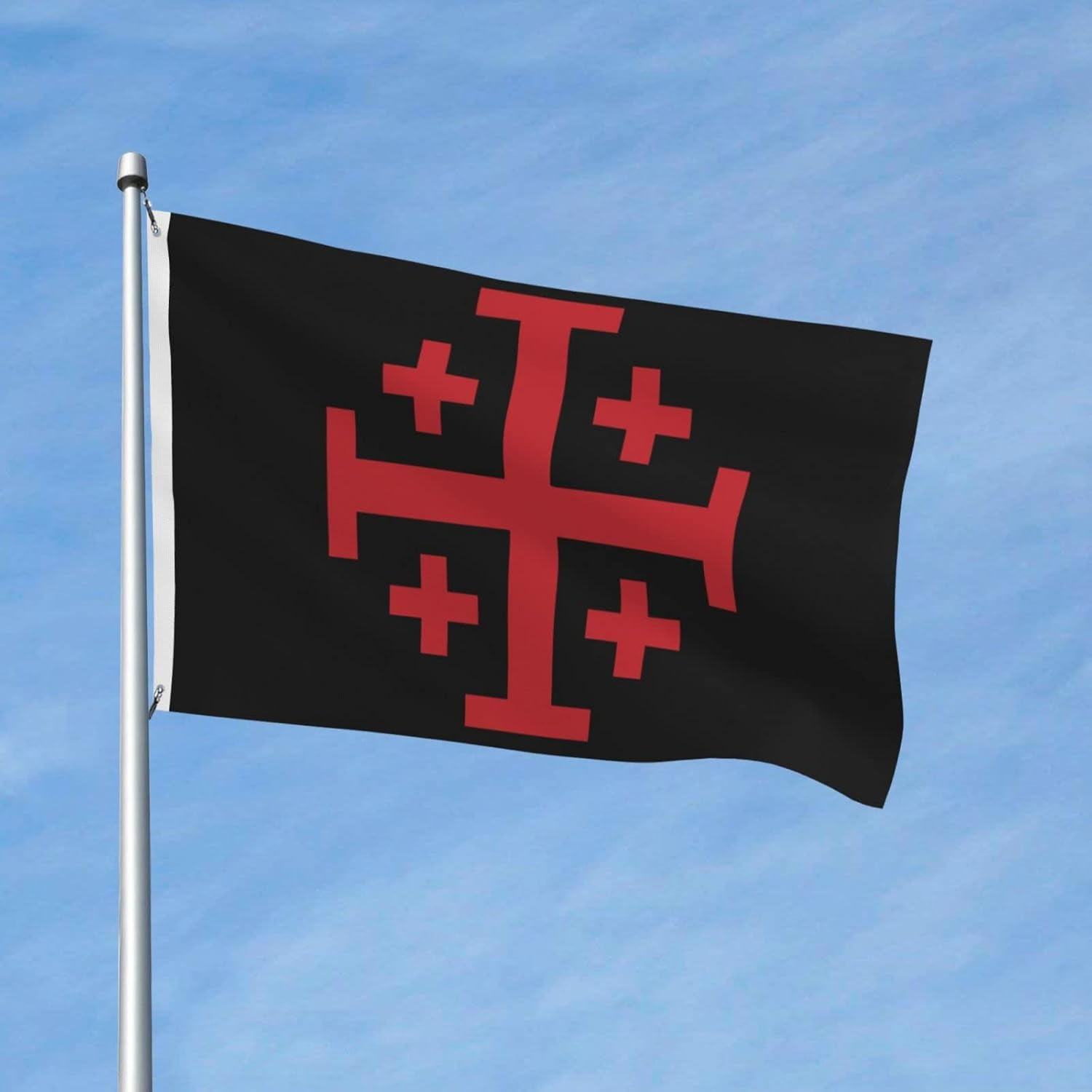Jerusalem Catholic Cross Flag 3x5 Feet Double-Sided Outdoor Decoration