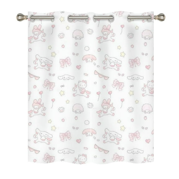 Hello kitty Blackout Curtains for Boys Girls Home Decor, Cartoon Fun Insulation Curtains, Bedroom Living Room Blackout Curtains 140x160cm
