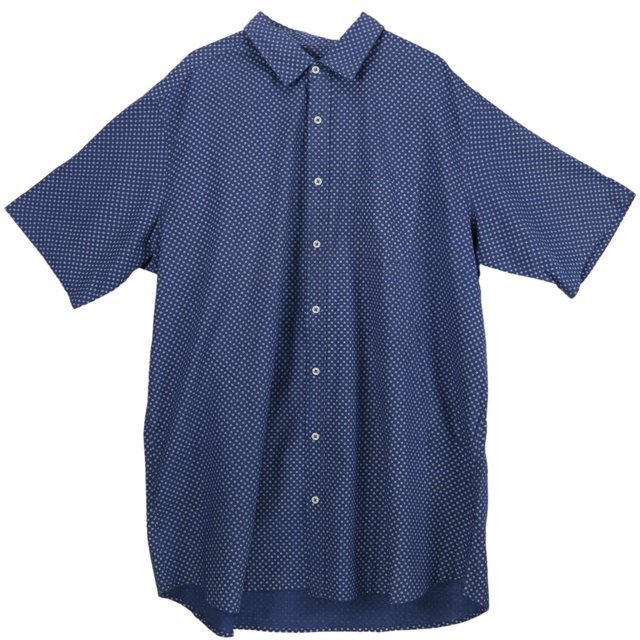 Aqua Toscano Men's Starlight Geometric Pattern Dress Shirt Casual Button-Down - XLT