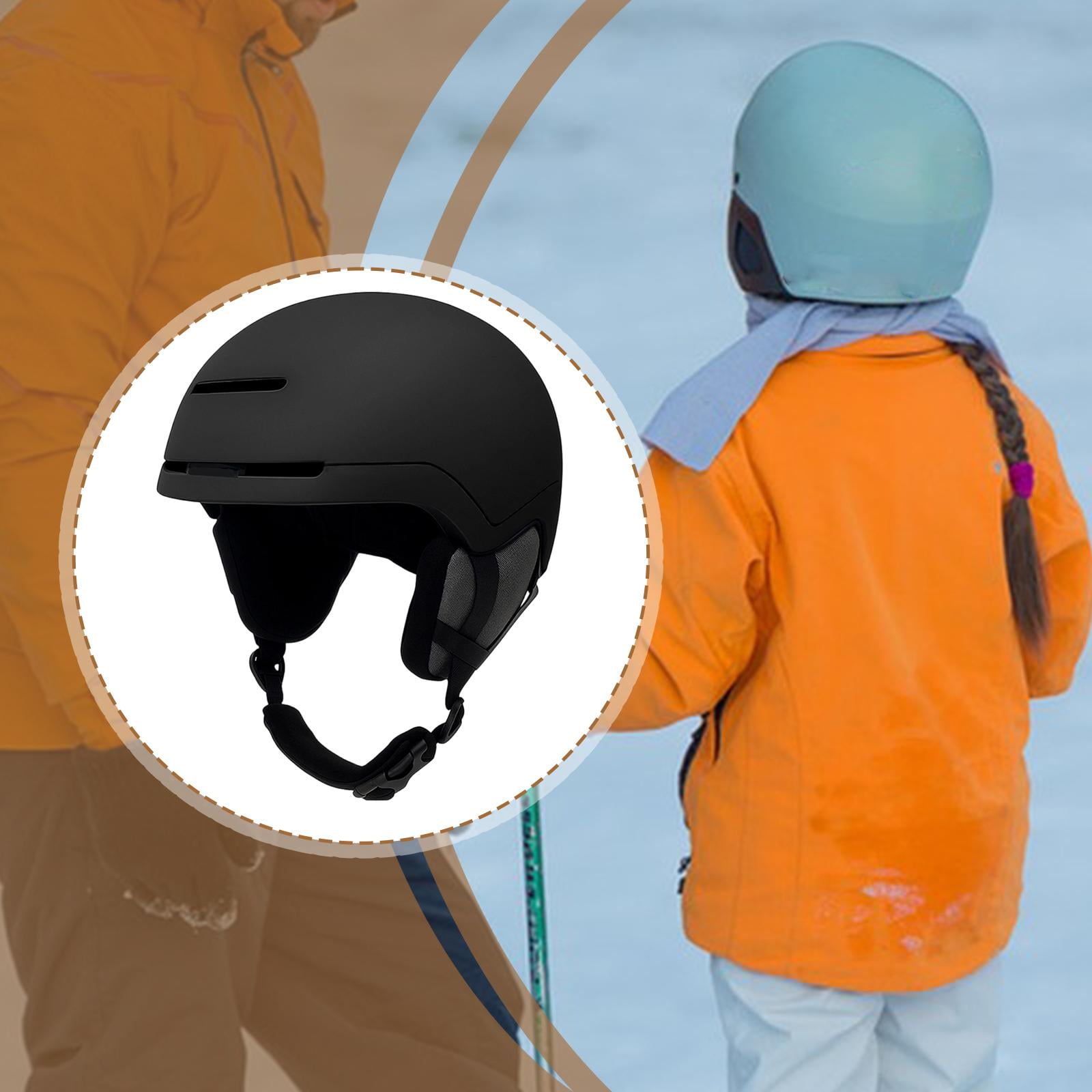 Skating Helmet Ski Accessories Multi Sport Windproof Adjustable Strap for Snowboarding Skateboarding Outdoor Use