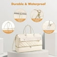 thumbnail image 2 of High-Capacity Weekender Bags for Women Travel Duffel Bag with Toiletry Bag Waterproof Independent Shoe Compartment Luggage Mother's Day gift (Beige), 2 of 9