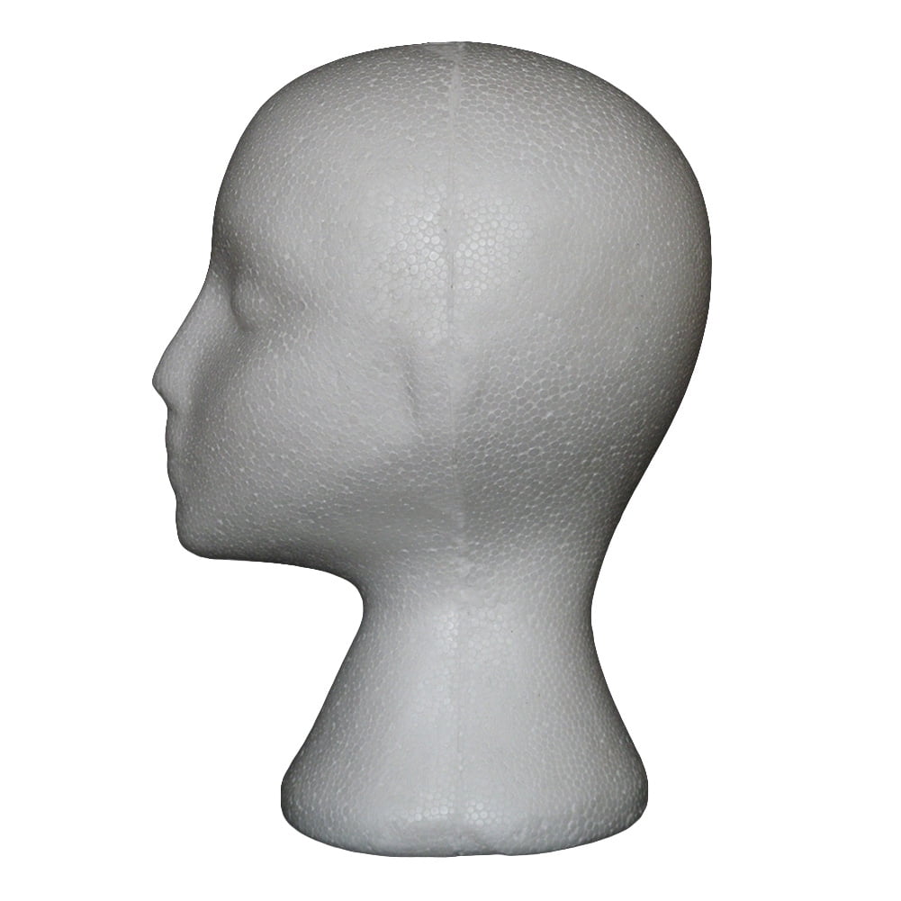 Travelwant 4Packs Wig Head Tall Female Foam Mannequin Wig Stand and Holder for Style Model And Display Hair Hats and Hairpieces Mask for Home Salon and Travel