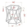 thumbnail image 6 of Furniture of America Joslyn Glass Top End Table, Chrome, 6 of 6