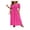 Rose Red, variant on LYMAYTER Off-Shoulder Short Sleeve Dress for Women's Casual Solid Color Ruffle Beach Maxi Dresses S-XL